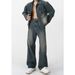 Loom MTLCLOTHES Men's Clothing|Short American Style Vintage Casual Denim Jacket And Pants Set Retro Fashion_mkmklike.com