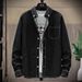 Men's Clothing Spring And Autumn Solid Color Youth Long Sleeved Denim Shirt Classic Casual Versatile Jacket_mkmklike.com
