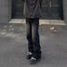 Men's Vintage Straight Leg Jeans – Retro Washed Denim With High Street Vibe, Relaxed Fit & Light Stretch For Casual Wear_mkmklike.com