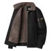 HTN2025 Men's Winter Warm High-end Fashion Fleece Coat Lamb Wool Workwear Cotton Jacket_mkmklike.com