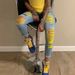 Women's Clothing new street fashion skinny pants light color hole stretch jeans for women_mkmklike.com