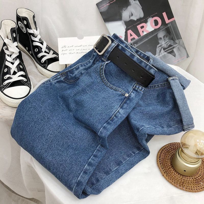 Women's High Waist Loose Fit Harem Jeans - Summer Casual Straight Leg Trousers With Stretch, Comfortable & Stylish For Women & Girls_mkmklike.com