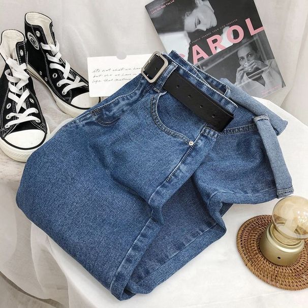 Women's High Waist Loose Fit Harem Jeans - Summer Casual Straight Leg Trousers With Stretch, Comfortable & Stylish For Women & Girls_mkmklike.com