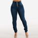 Women's Clothing New Elastic Slim Jeans Women's Button Pencil Slim High Waist Hip Trousers_mkmklike.com