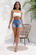Women's Clothing Temperament Fashion Washed Ripped Stretch Shorts For Women_mkmklike.com