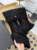 Disco Ball Wide-Leg Jeans For Women – Black High-Waisted Rhinestone Embellished Flared Pants With Distressed Detailing (S-3XL)_mkmklike.com