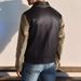 2024 Autumn Winter PU Leather Patchwork Baseball Fashion Trend Men's Jacket Retro_mkmklike.com