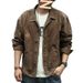 Retro Workwear Denim Jacket Men's Fashionable Loose Collar Denim Jacket_mkmklike.com