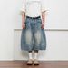 Men's Clothing Unisex Retro Washed Scimitar Cropped Jeans American Street Style Loose Wide Leg Hip Hop Shorts_mkmklike.com