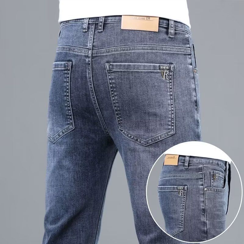 Men's Clothing High End Jeans Summer Thin Slim Straight Pants Spring And Autumn Casual Pants_mkmklike.com