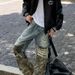 Camouflage Patchwork Ripped Jeans 2025 New Style Street Fashion Design, Loose Straight Leg Pants For Men_mkmklike.com
