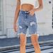 Women's Clothing Women's Summer New Washed Casual Ripped Denim Shorts Shorts Trendy_mkmklike.com
