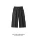 American Retro Straight-leg Large-pocket Cropped Jeans With Curved Patchwork, Trendy Brand, Cool And Loose Wide-leg_mkmklike.com