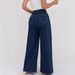 Women's Clothing Wide Leg Floor Length Pants Women's High Waist Flared Jeans - Classic Blue Denim Wide Leg Pants For Casual & Chic Outfits_mkmklike.com