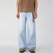 LKTM Men's Glacier Blue Straight Leg Jeans Summer Style Unisex Cleanfit Simple Couple Pants_mkmklike.com