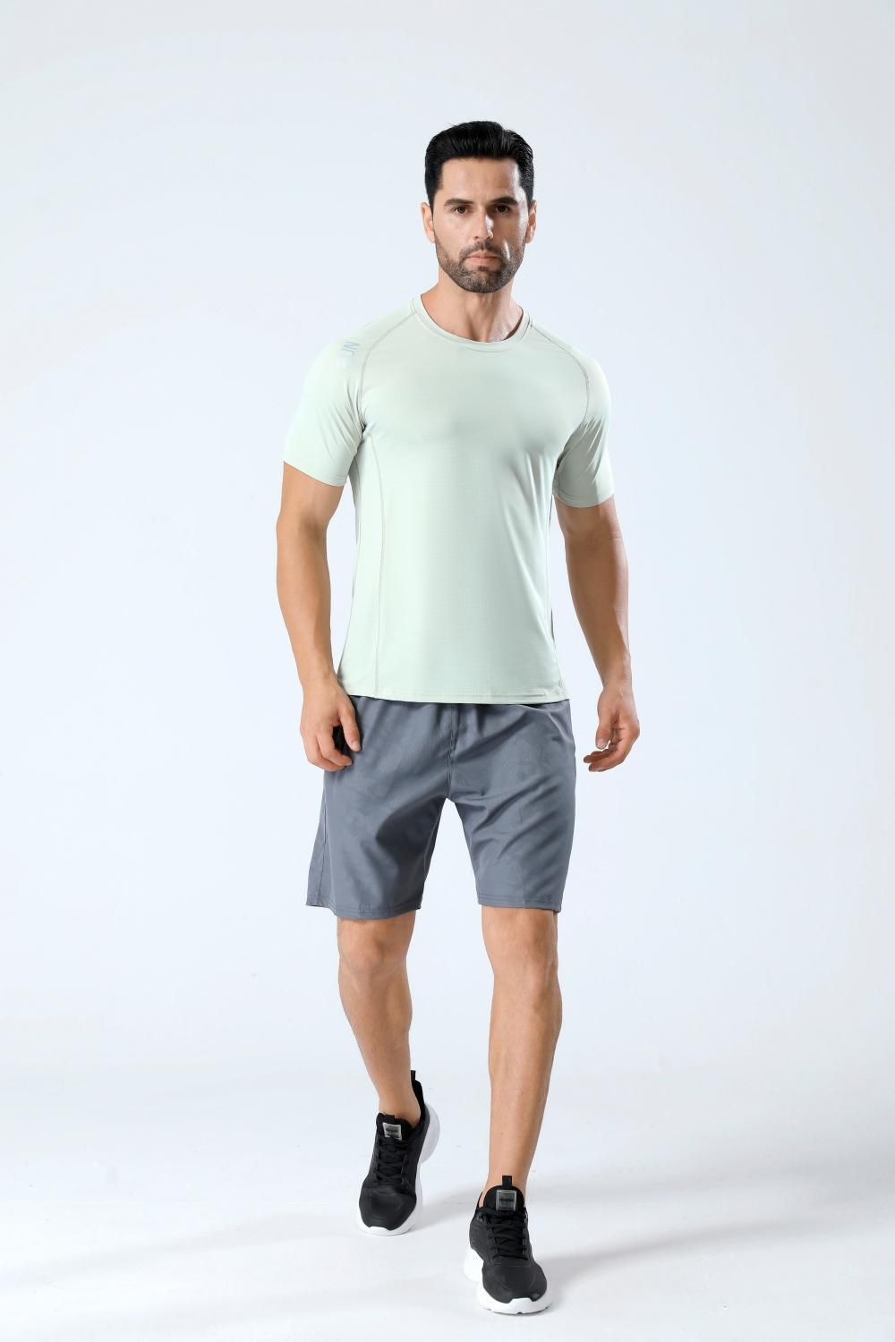 Men's Clothing Quick-Drying Short-Sleeved Ice Silk Breathable Sports Running Fitness Clothes Ice Sense T-Shirt Training Track And Field Suit_mkmklike.com