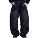 Men's Clothing American Retro Dark Style Punk Street Trend Y2k Washed Collage Embroidery Raw Edge Jeans Men And Women Cross Border_mkmklike.com