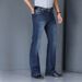 Men's Flared Jeans – Retro Wide-Leg Denim Pants (27-40, Dark Blue/Black/Greyish/Nostalgic Blue)_mkmklike.com