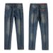 Guangzhou Xintang Jeans Men's Light Luxury Korean Version Thick Elastic Slim Fit Washed Blue Old Buddha Original Label_mkmklike.com