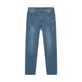 Men's Slim Fit Stretch Jeans - Classic Blue Distressed Denim, Mid-Rise With Tapered Leg (S/M/L/XL/XXL)_mkmklike.com