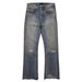 Vintage-style Yellow Mud Logging Knife-cut Casual Jeans For Men And Women_mkmklike.com
