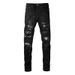 Cross-Border European And American High Street INS Same Style Washed Vintage Cat Whiskers Patched Ripped Stretch Slim_mkmklike.com