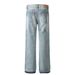 Graffiti Letter Print Jeans Men's American Street Style Washed Vintage Trendy Hip-Hop Loose Flared Pants_mkmklike.com