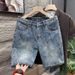 Retro Loose Fitting Cargo Denim Shorts For Men Summer Trendy Style Thin Straight Leg Five Point Pants Cool And Edgy_mkmklike.com