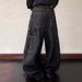 Streetwear Cargo Jeans – Oversized Denim Pants With Multi-Pockets (Straight Cut, Black) – Unisex Workwear Style_mkmklike.com