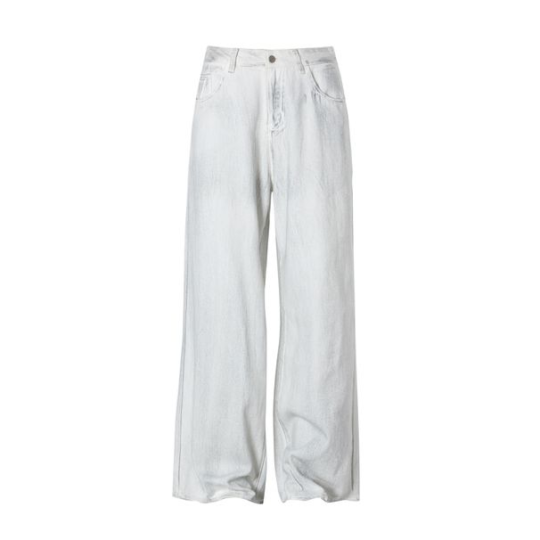 Men's Clothing High Street White Jeans Men And Women Dirtyfit Straight Loose Tie Dye Wide Leg Pants_mkmklike.com