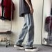American Hiphop Ripped Jeans Men's Spring And Autumn Tide Brand Ruffian Handsome Vibe Style High Street Loose Straight Long Pants_mkmklike.com