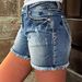 Stretchy Embroidered Denim Shorts For Women - High Waist, Comfortable & Stylish Casual Wear_mkmklike.com