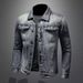 Men's Clothing Large Size Denim Jacket Men's Jacket Slim Fit Fashion Casual Personality Spring And Autumn Motorcycle All Match_mkmklike.com