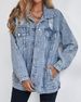 K Women's New Oversized Denim Jacket With Holes To Make Old Denim Jacket Jacket Jacket_mkmklike.com