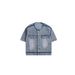 Men's & Women's Denim Shirt Jacket With Shoulder Pads – Vintage Raw Hem, Workwear Casual Short Sleeve Shirt For Summer_mkmklike.com