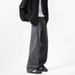 Men's Washed Cargo Pocket Wide Leg Jeans, American High Street Loose Straight Casual Trendy Versatile Denim Pants_mkmklike.com