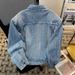 Shoulder Padded Denim Jacket, Heavy-duty Washed Denim Jacket, Short Workwear Jacket_mkmklike.com