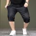 Large Size Men's Clothing Summer Straight 5 Points Jeans Men's Loose Elasticity Plus Fat Plus Size Fat Jeans Men's Cross-border_mkmklike.com
