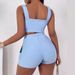 Women's Clothing suspender vest + shorts set_mkmklike.com