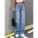 Men's Clothing High Waist Distressed Washed Straight Leg Jeans - Relaxed Fit, Trendy & Versatile Casual Pants (Light Blue, Medium Blue, Black)_mkmklike.com