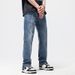 Men's Clothing Street Fashion Loose Straight Trousers Casual Design Wide Leg Pants_mkmklike.com