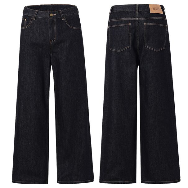 Men's Clothing & Archer0603 & American High Street Retro Trendy Brand Basic Jeans Men's Simple Straight Leg Wide Leg Floor Length Pants_mkmklike.com