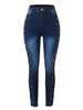 High Waisted Studded Beaded Push Up Skinny Jeans High Elasticity Autumn Winter Style Casual Cotton Denim_mkmklike.com