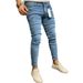 Men's High-Quality Stretch Tight Jeans European American Style Small Foot Three Color Options Popular Denim_mkmklike.com