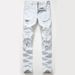 Men's Clothing Ripped Jeans Men's Washed Light White Straight Large Size Jeans Men Trendy_mkmklike.com