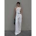 Longmei High-Waisted Wide-Leg Women's Jeans 2025 Early Autumn New VKC Style Simple Commuting Loose Straight-Leg Trousers_mkmklike.com