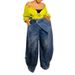 Women's Clothing Retro Vintage Washed High-Waisted Distressed Denim Jeans For Women - Retro Blue Stretch Comfort Fit Casual Streetwear (S-3XL)_mkmklike.com