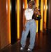 Women’s High-Waisted Distressed Jeans – Eyelet Lace-Up Detail, Vintage Washed Denim, Streetwear Staple (S-2XL)_mkmklike.com