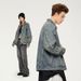 Vintage Distressed Denim Jacket For Men & Women – Retro Washed Raw Edge Biker Style Unisex Coat_mkmklike.com