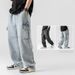 Japanese Double Three-dimensional Pocket Jeans Retro Old Washing Tooling Trousers Men_mkmklike.com